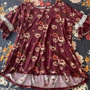 Lace floral top